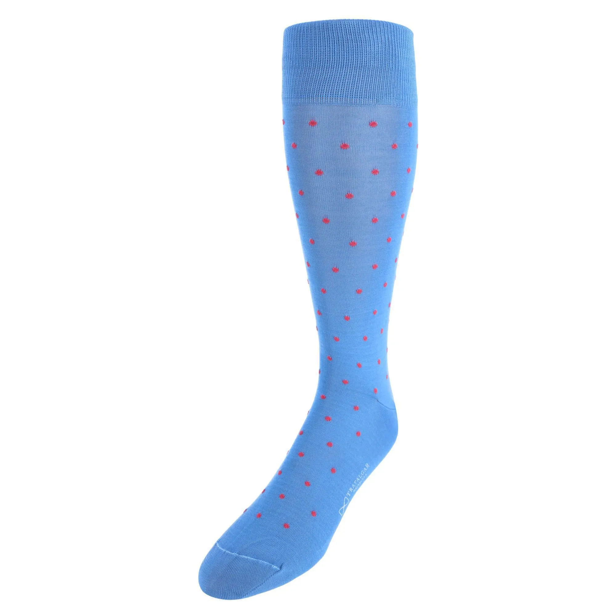 Leo Polka Dot Mercerized Cotton Mid-Calf Socks