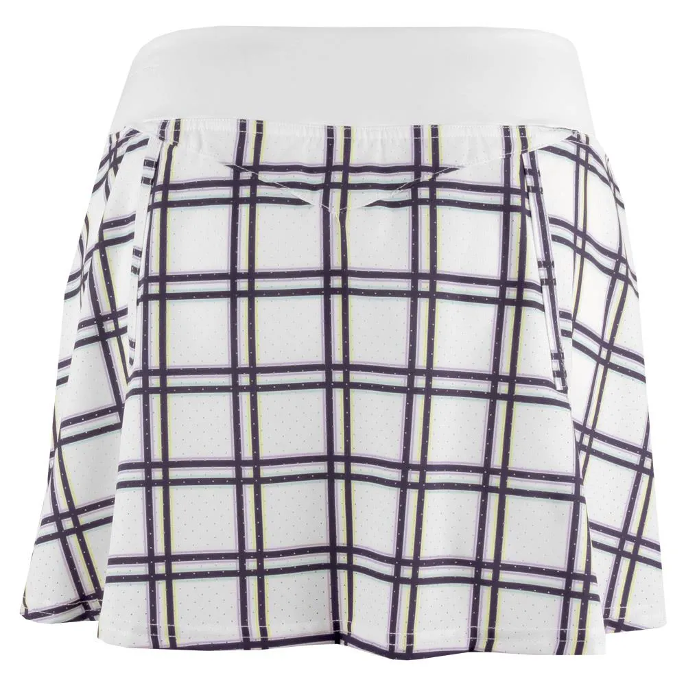 Lija Women's Break Free Printed Run Skort - Plaid