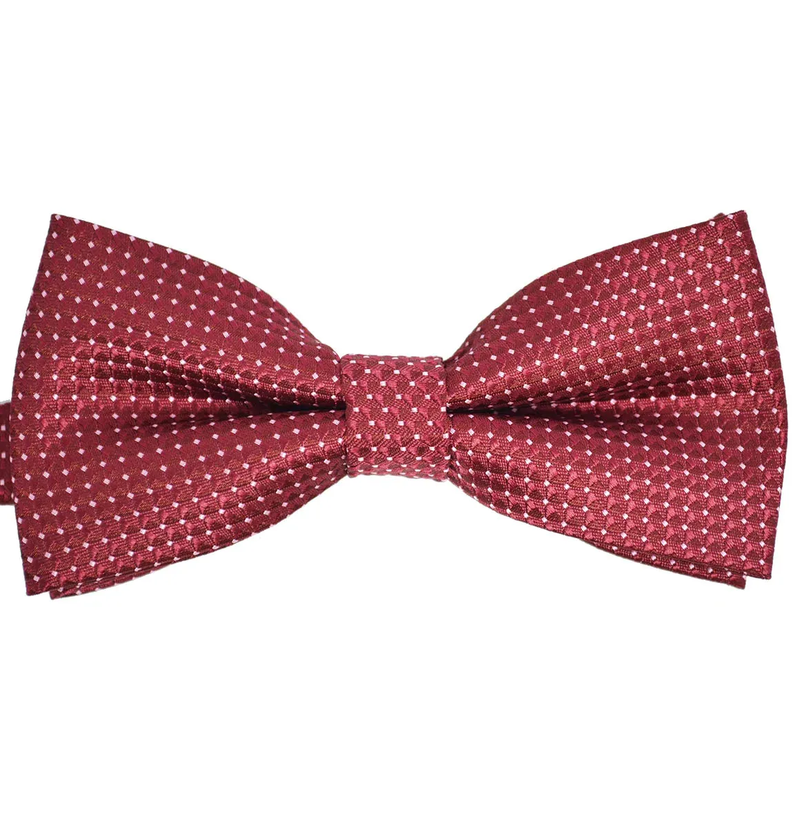 Maroon Classic Pindot Bow Tie