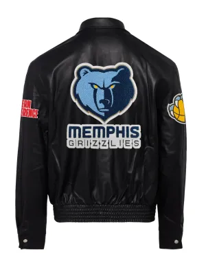 MEMPHIS GRIZZLIES FULL LEATHER JACKET Black