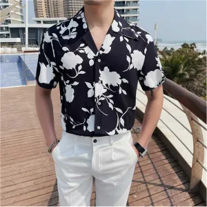 Men's Summer Retro Casual Printed Shirt