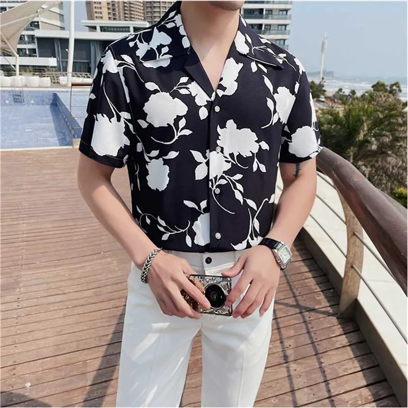 Men's Summer Retro Casual Printed Shirt