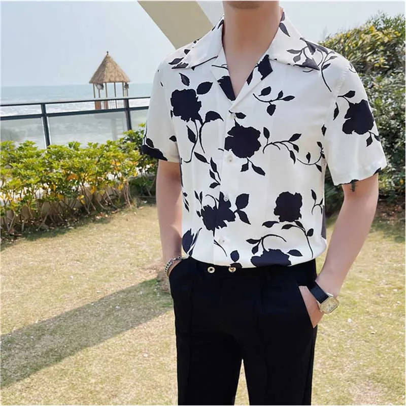 Men's Summer Retro Casual Printed Shirt