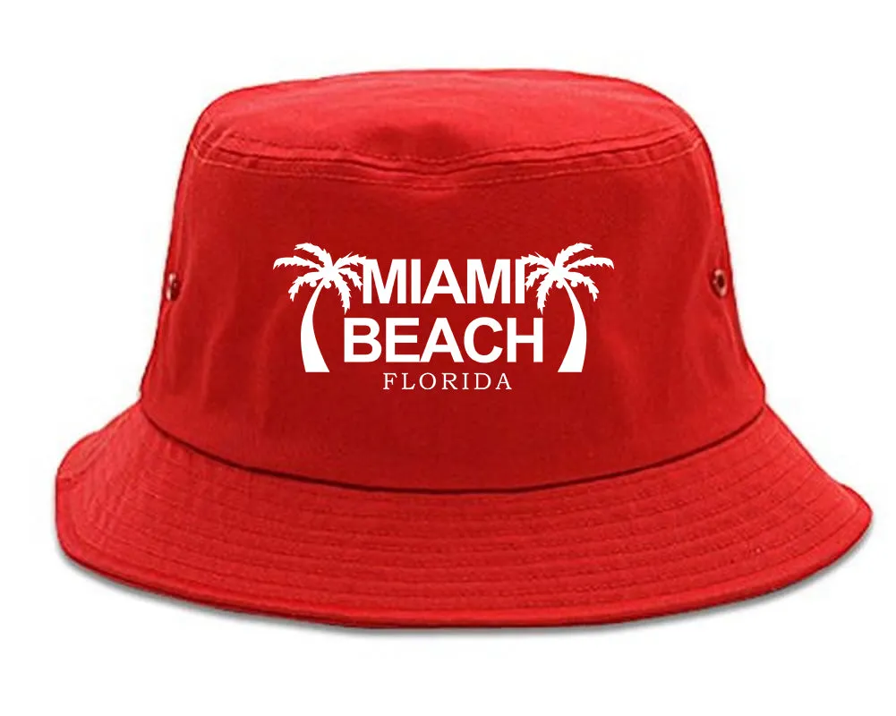 Miami Beach Retro Souvenir Mens Bucket Hat