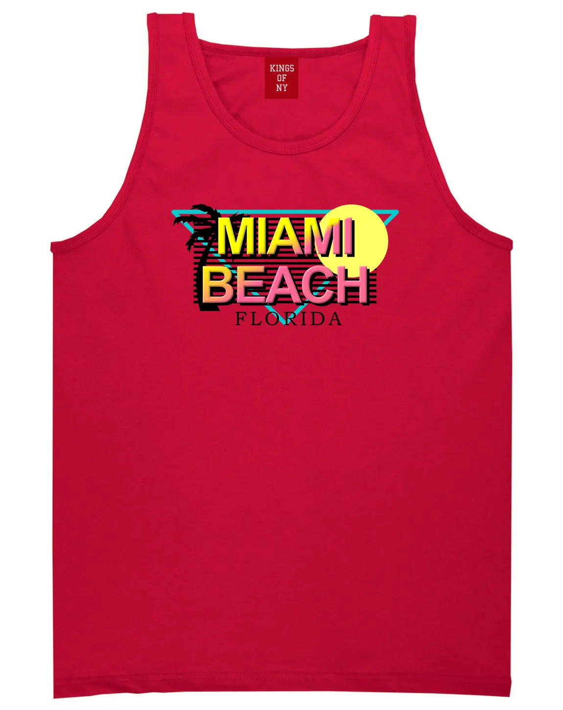 Miami Beach Retro Souvenir Mens Tank Top Shirt