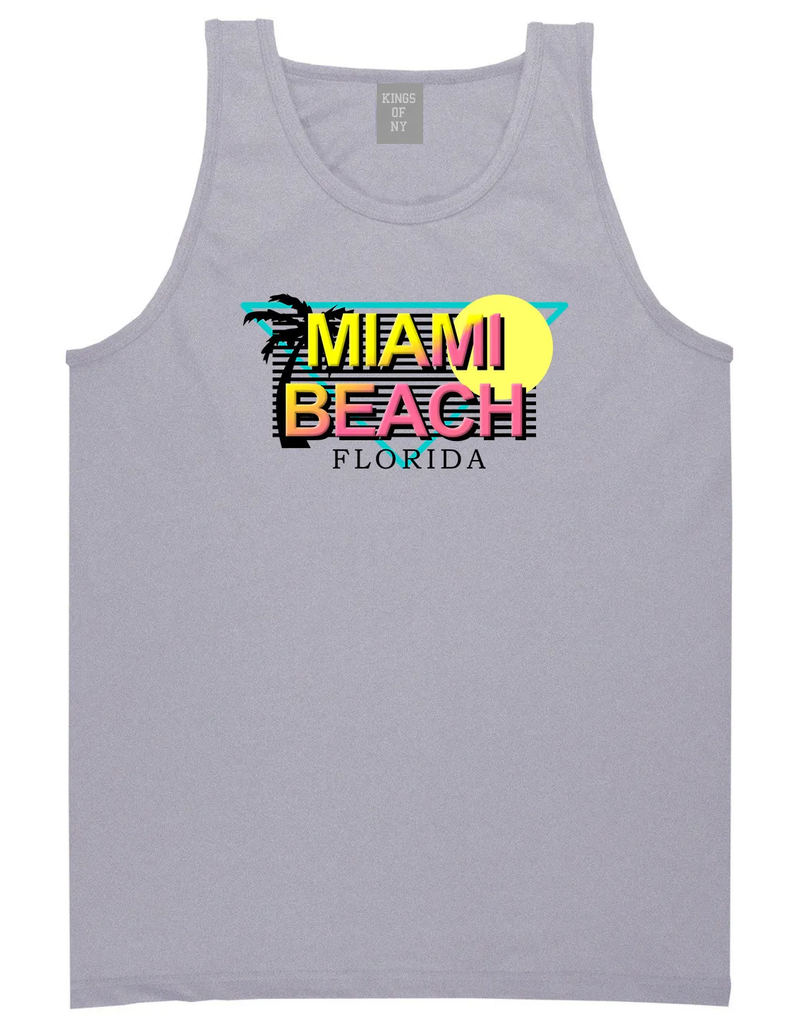 Miami Beach Retro Souvenir Mens Tank Top Shirt