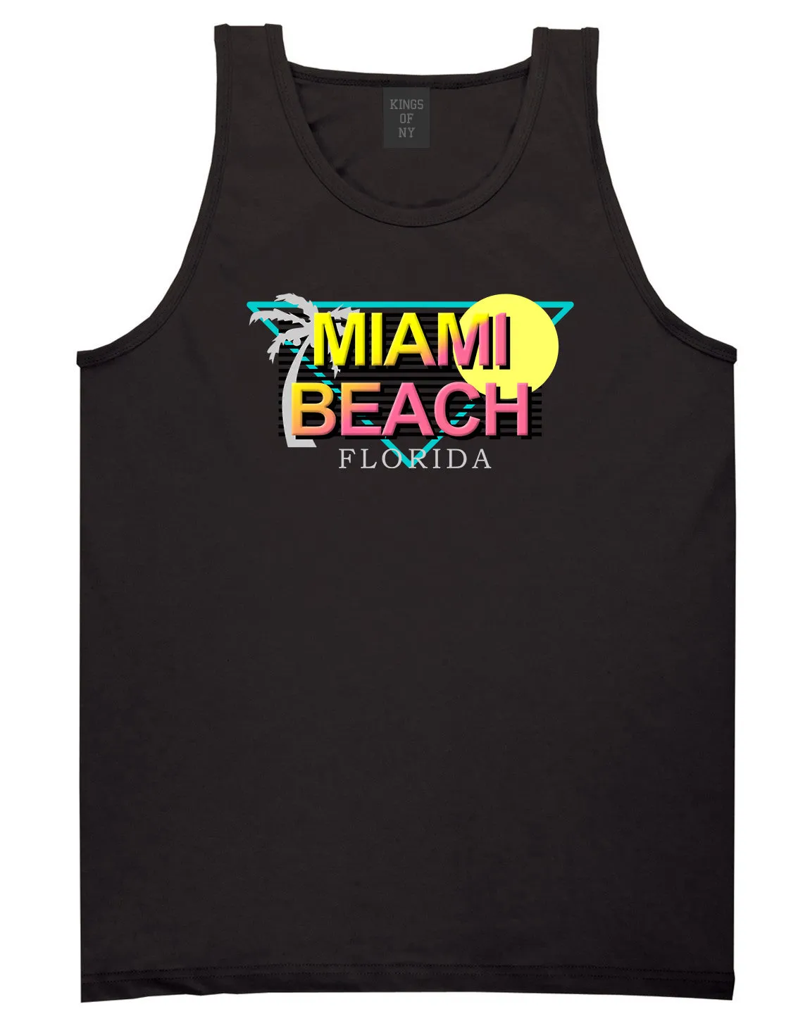 Miami Beach Retro Souvenir Mens Tank Top Shirt