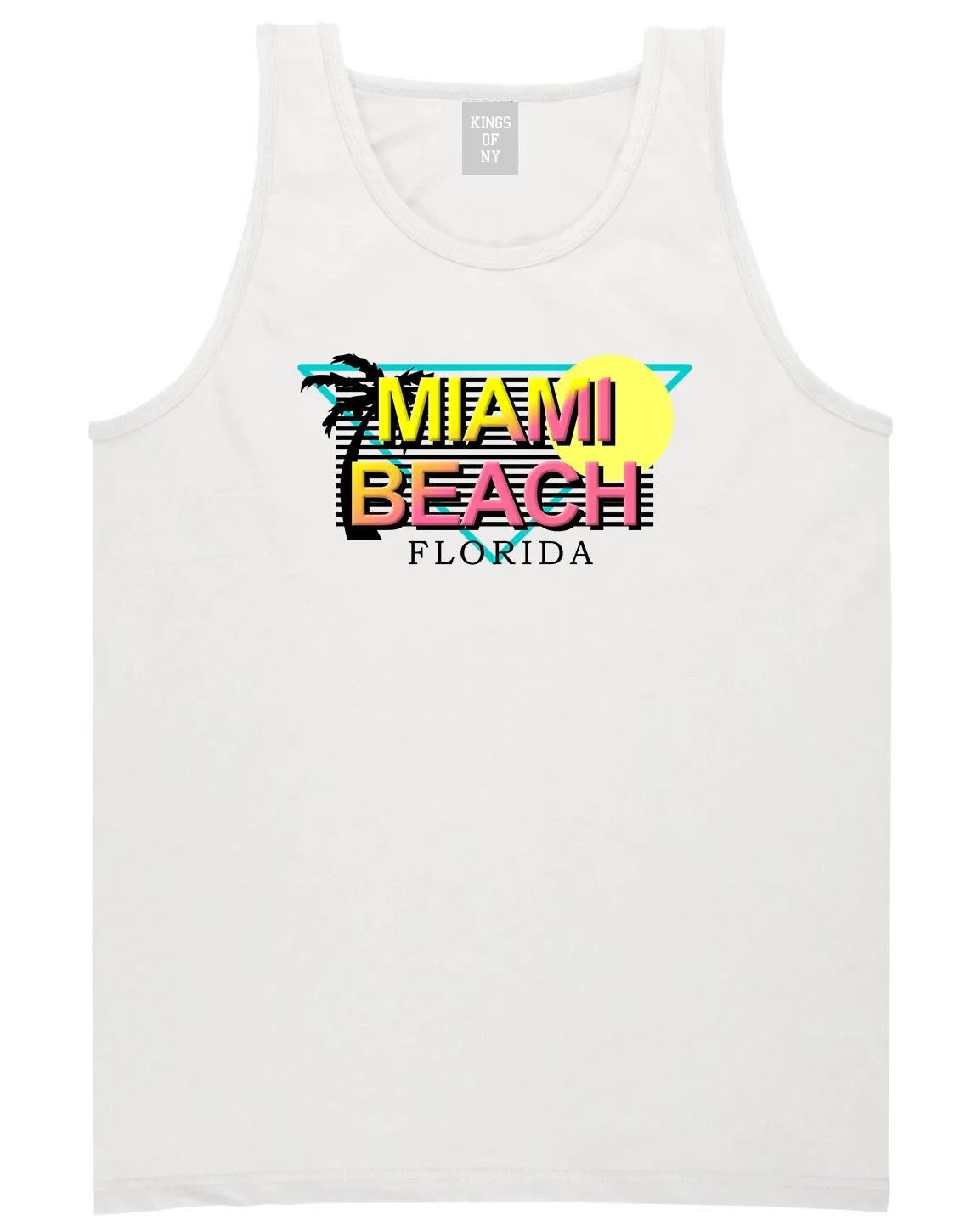 Miami Beach Retro Souvenir Mens Tank Top Shirt