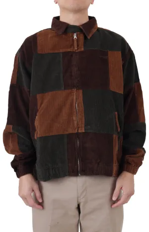 Multicolor Corduroy Patchwork Jacket - Brown