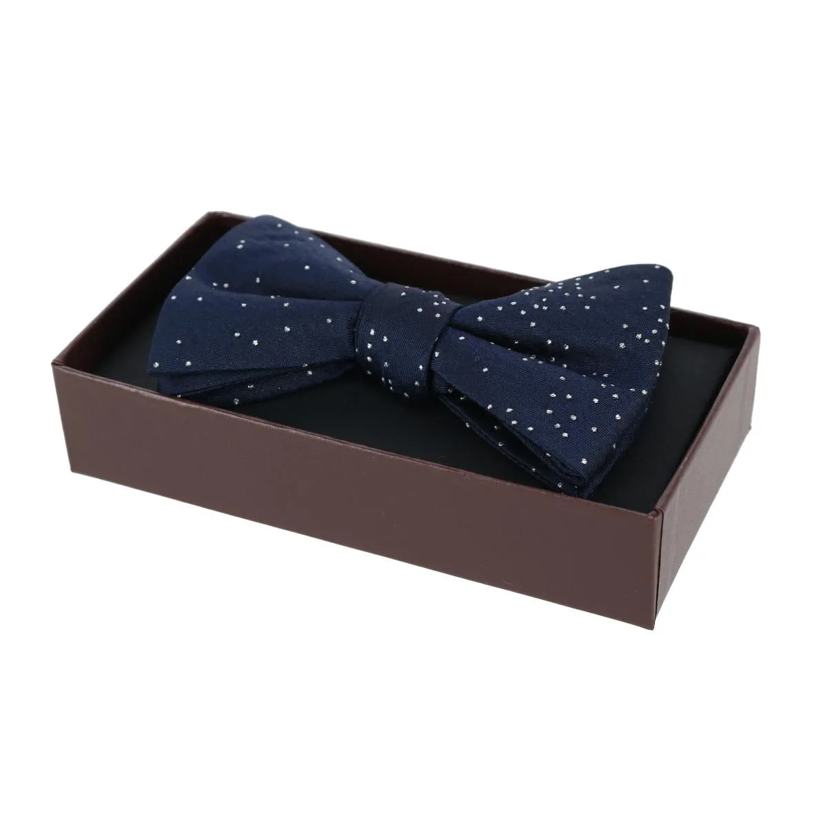 Mystere Metallic Star Light Silk Bow Tie