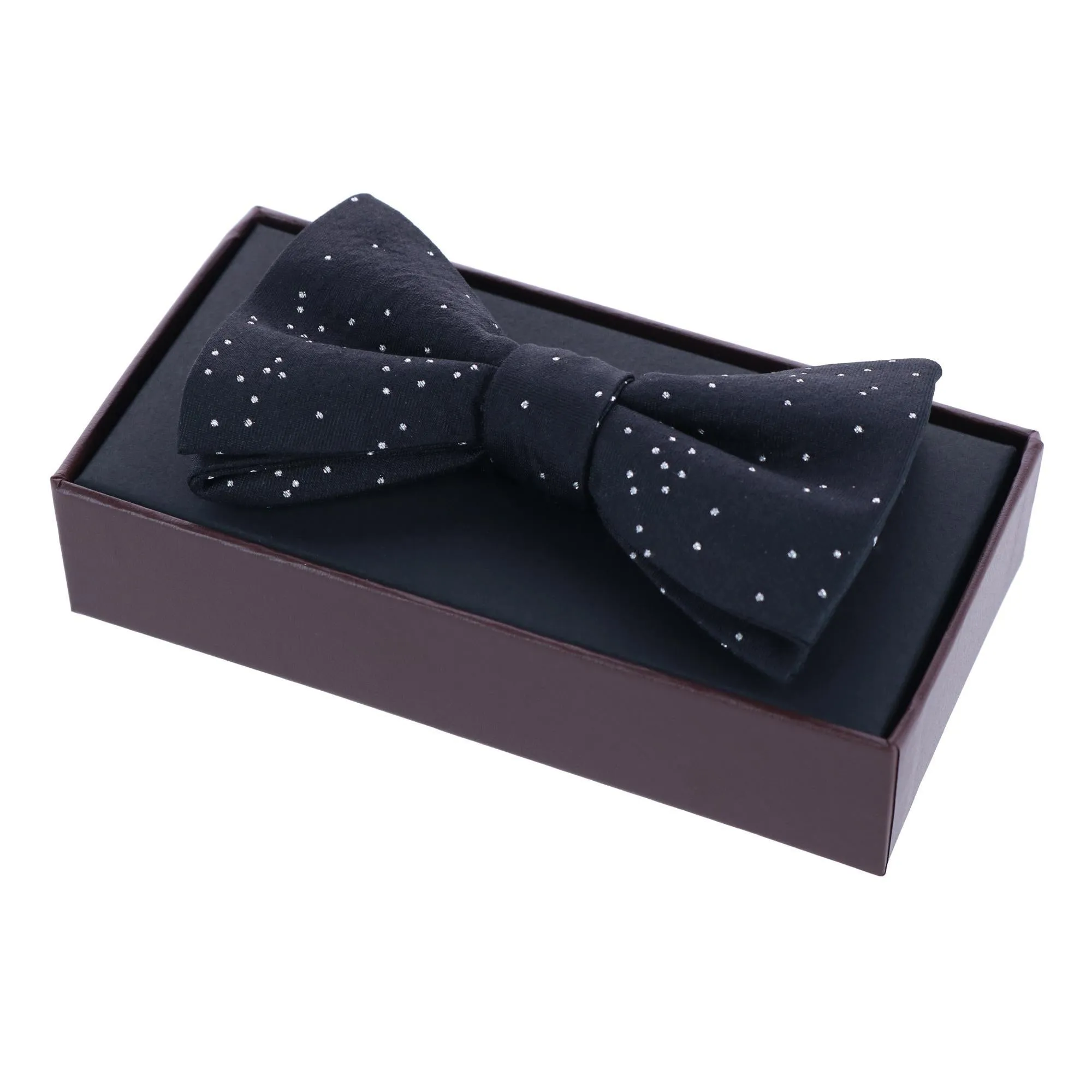 Mystere Metallic Star Light Silk Bow Tie