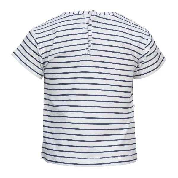 NAVY STRIPE GIRLS TIE TSHIRT