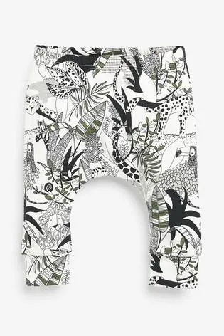 Next Monochrome 3 Pack Stretch Animal Baby Boys Leggings