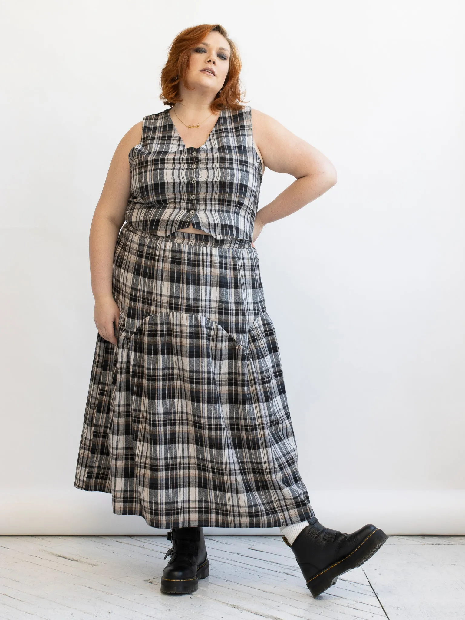 NLT - Black Plaid Skirt