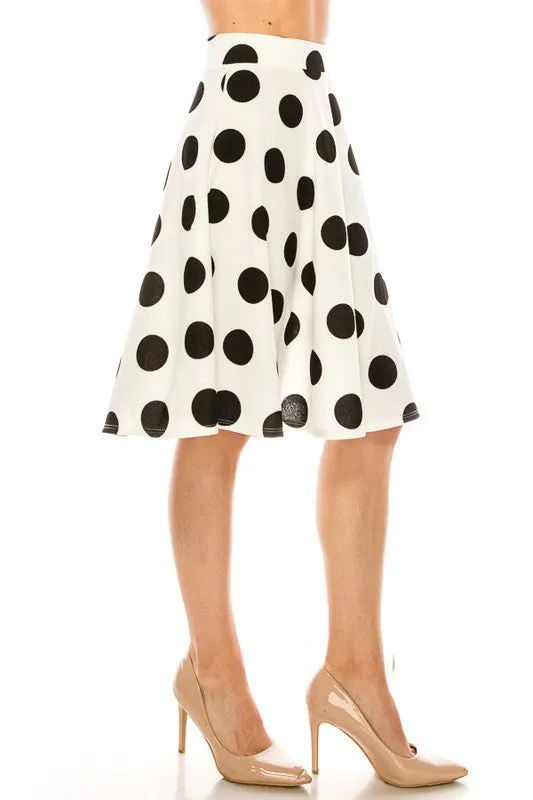 Off White Polka Dot Skirt