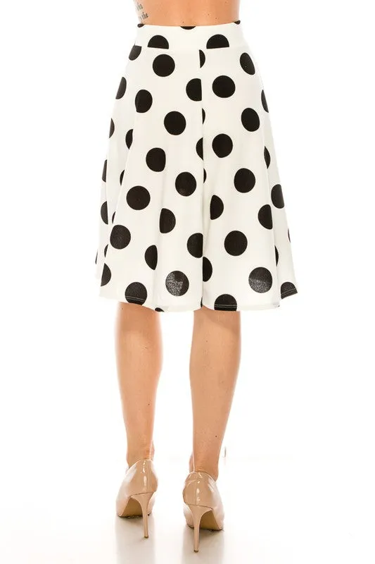 Off White Polka Dot Skirt