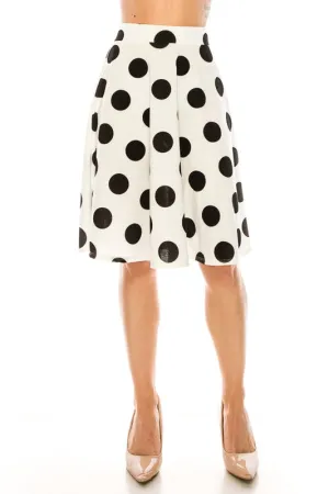 Off White Polka Dot Skirt