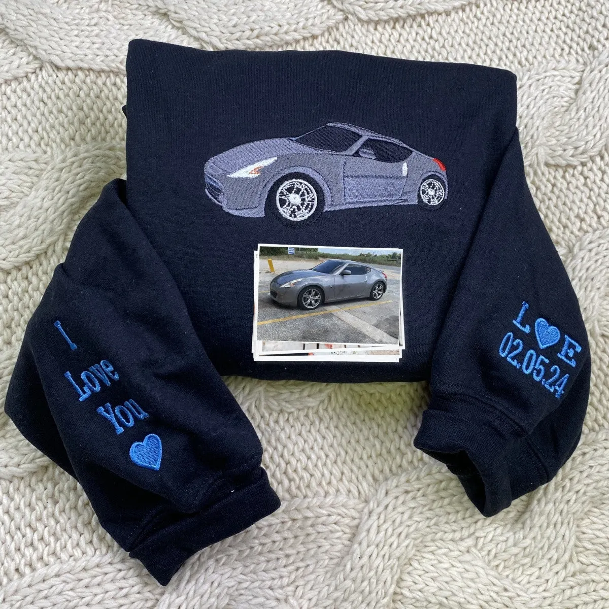 Personalized Birthday Gifts for Car Guys with Car on Hoodie or Sweatshirt