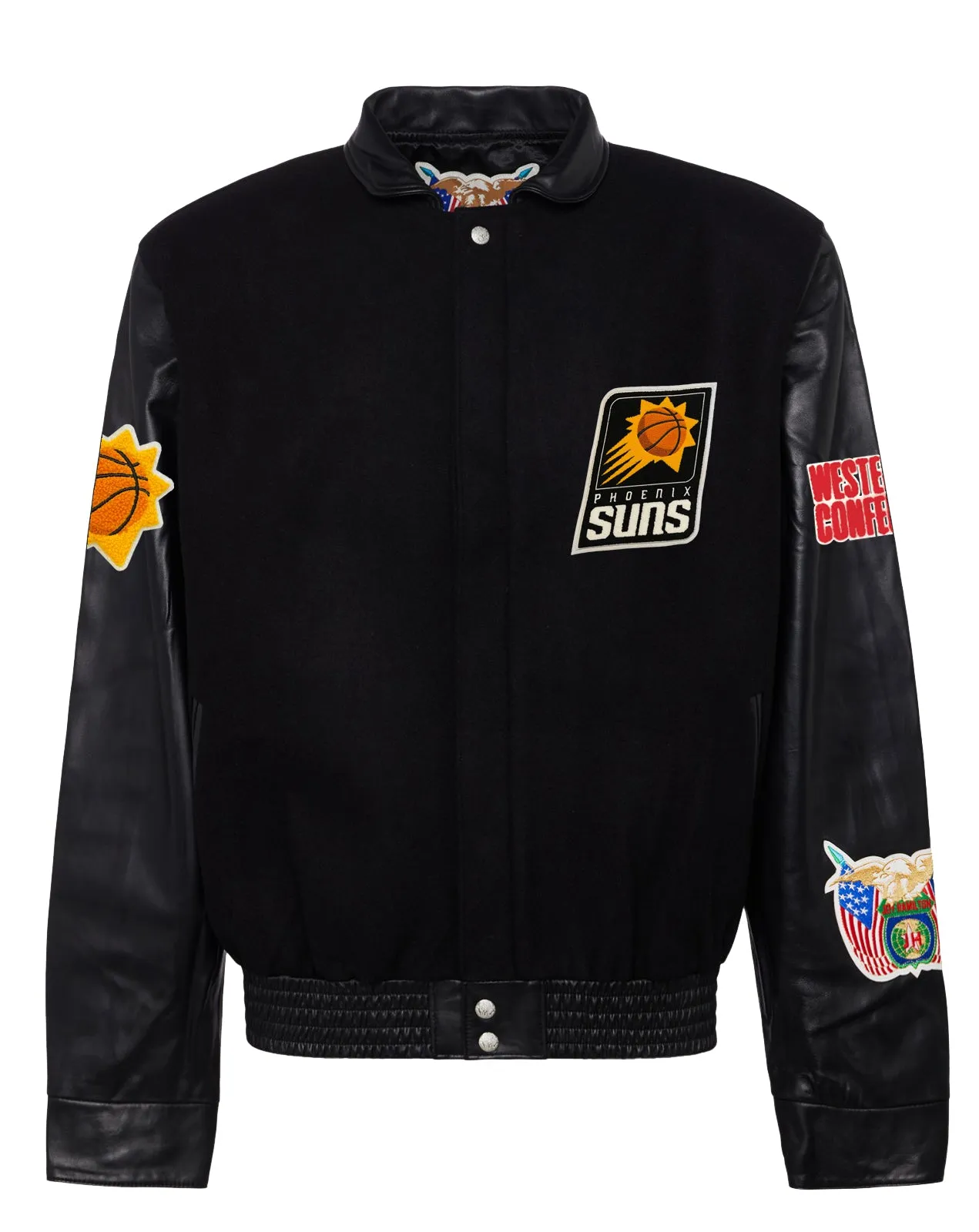 PHOENIX SUNS WOOL & LEATHER JACKET Black