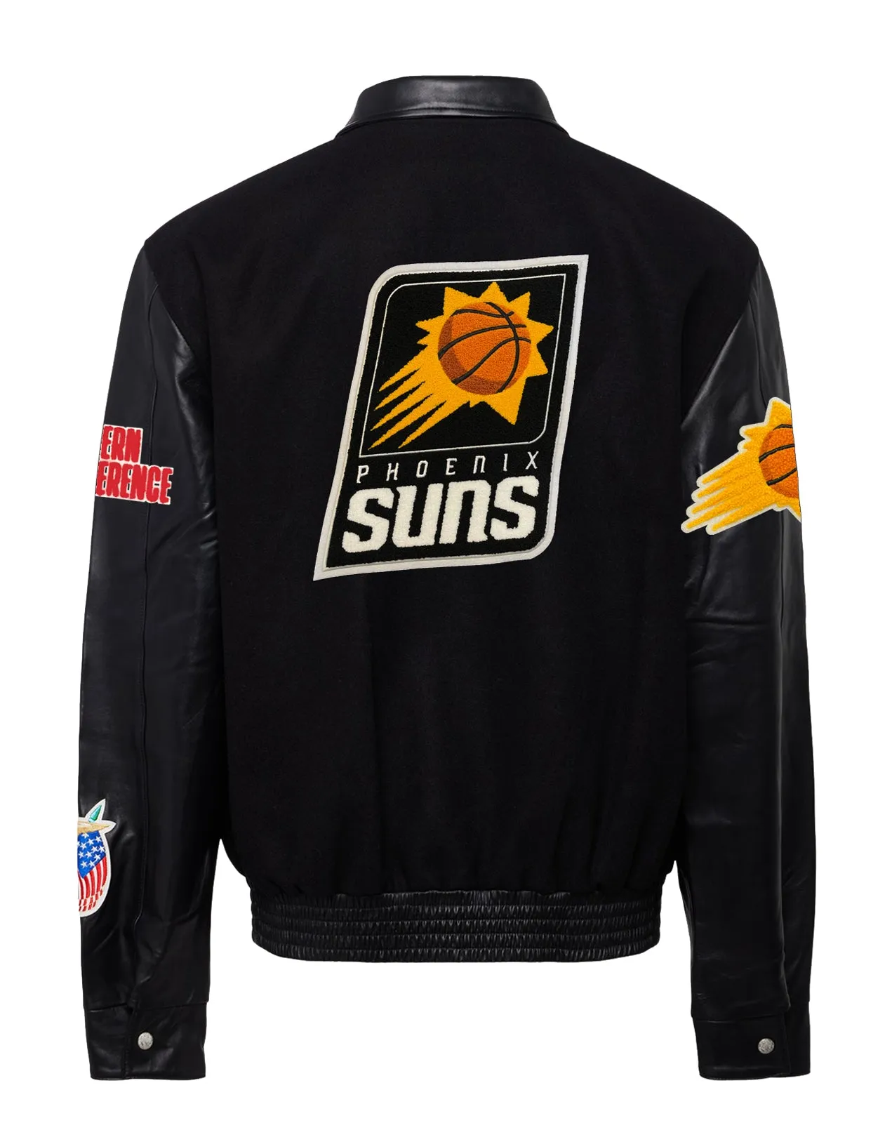 PHOENIX SUNS WOOL & LEATHER JACKET Black