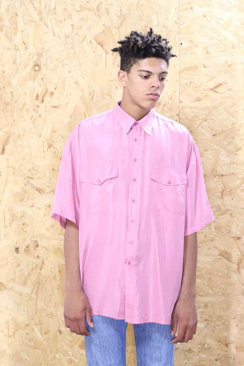 Pink Silk Shirt