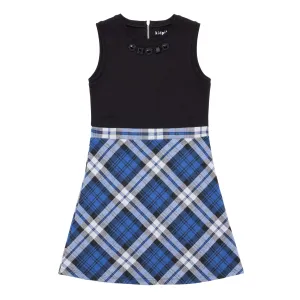 Plaid Jewel Skater Dress