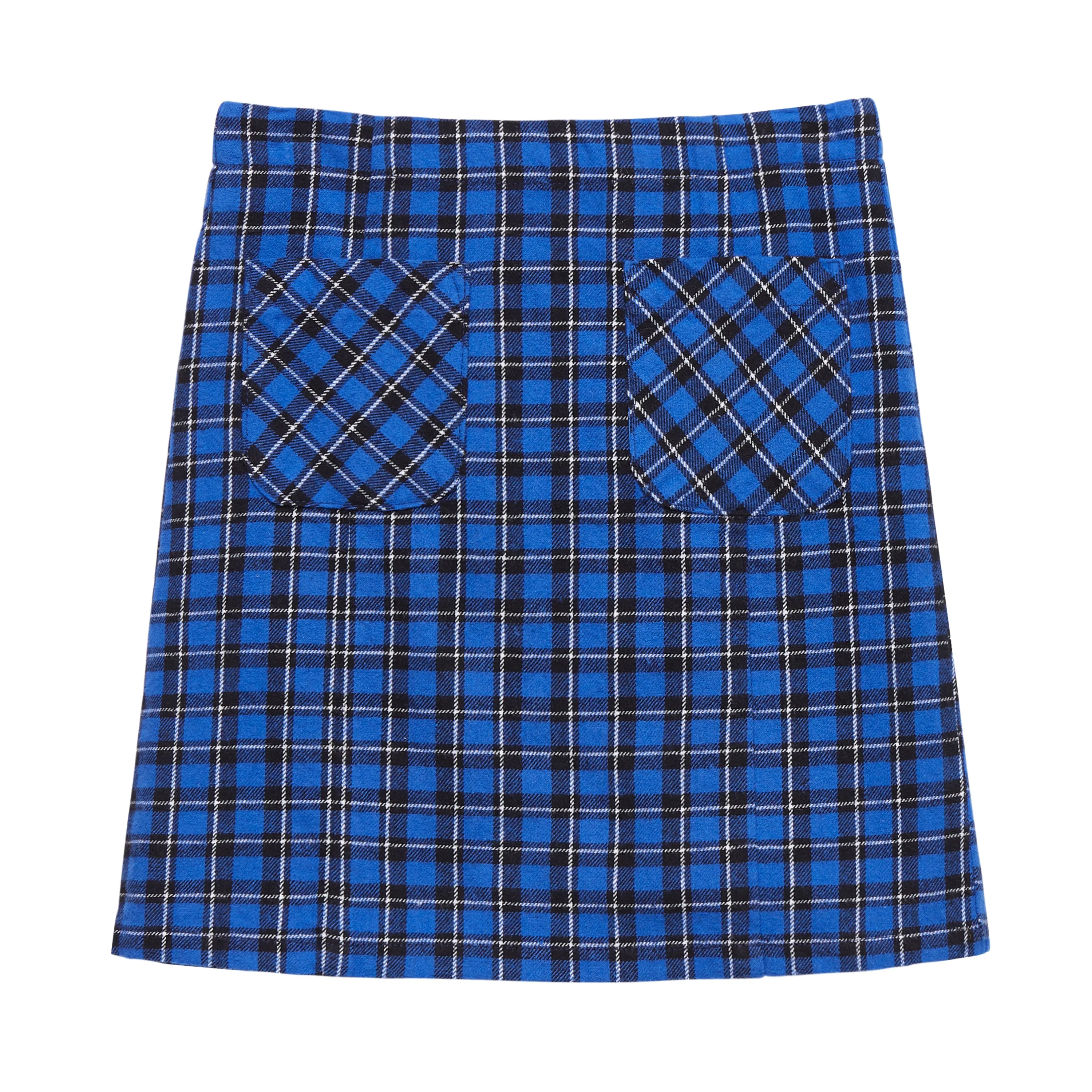 Plaid Patch Pocket Skirt