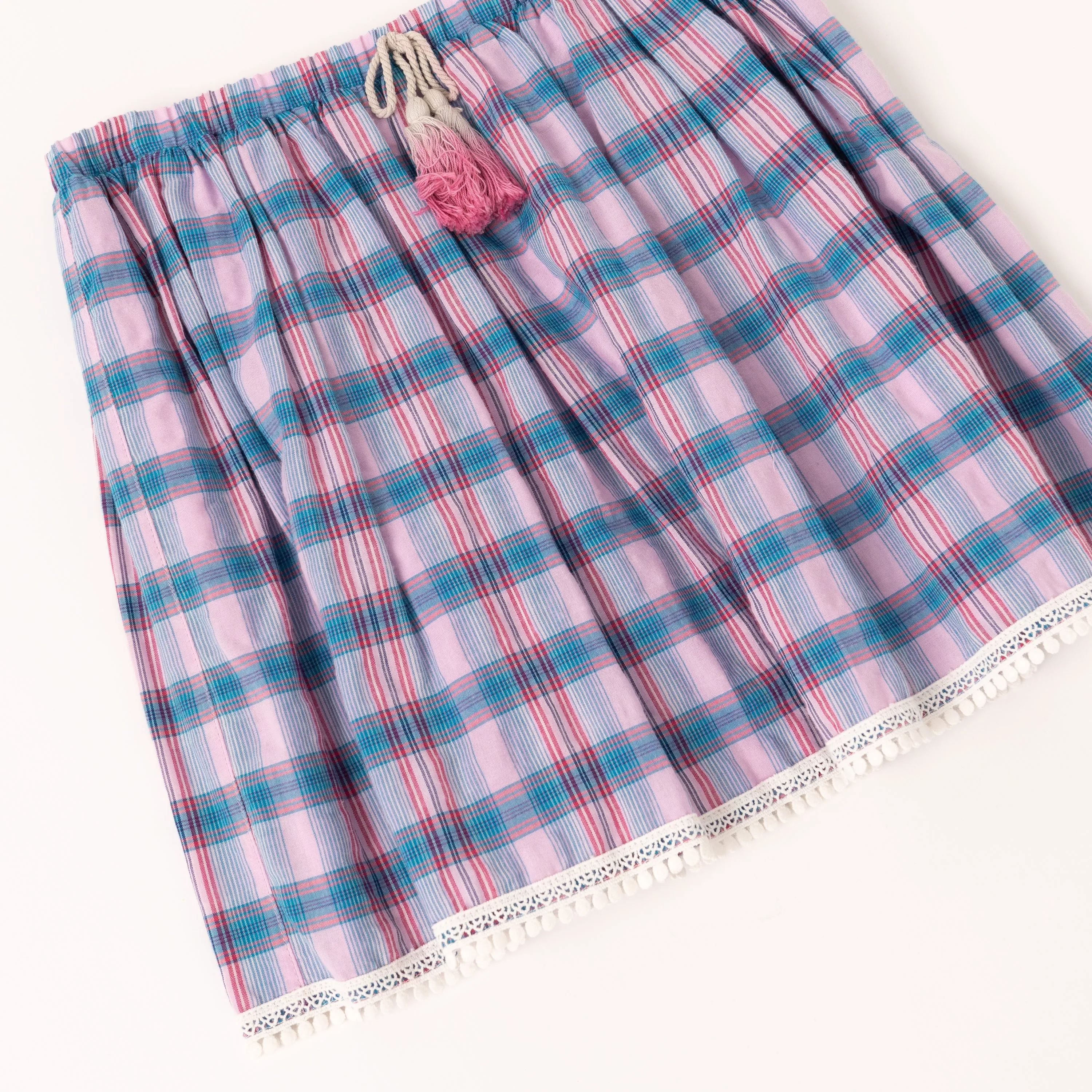 Plaid Tassel Skirt