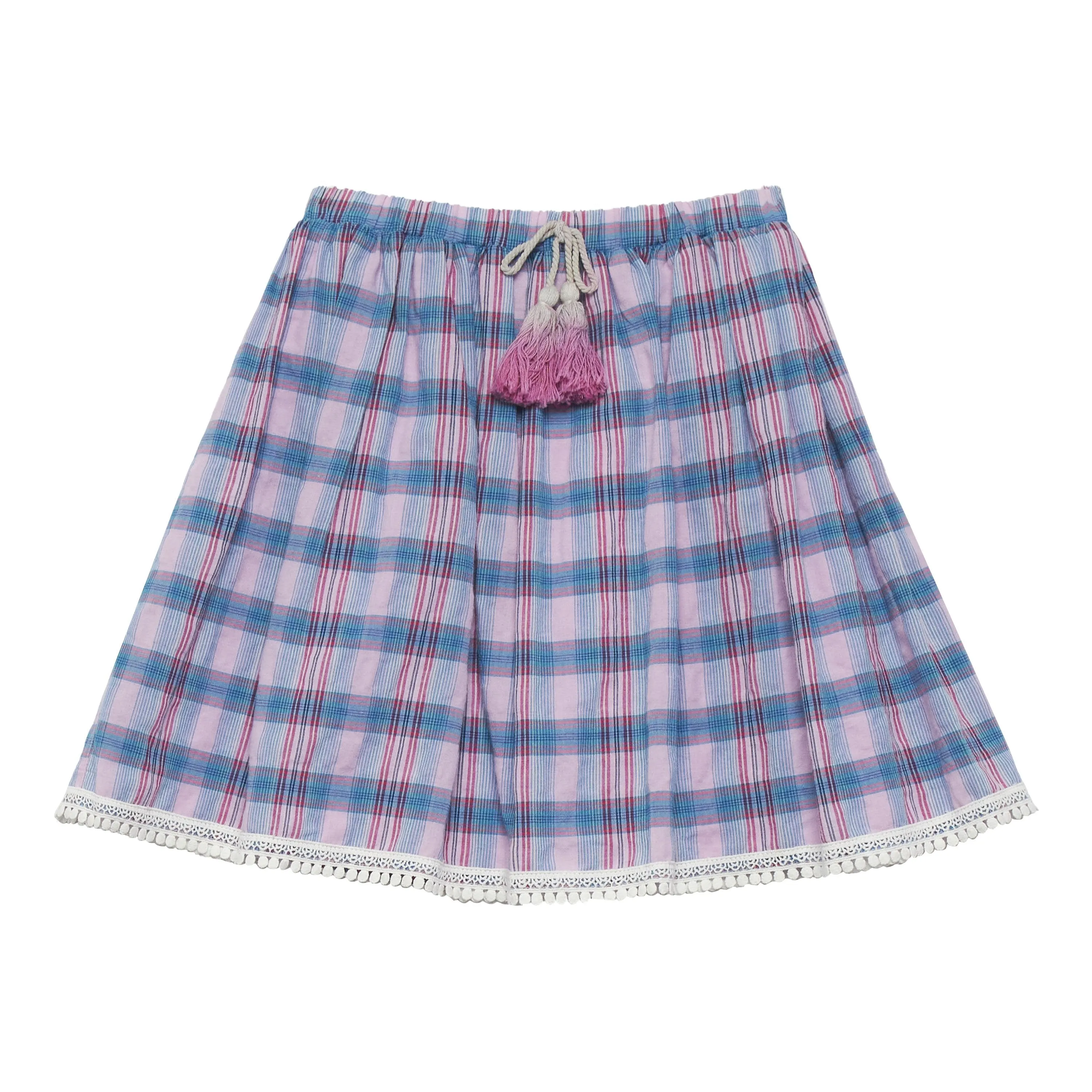 Plaid Tassel Skirt