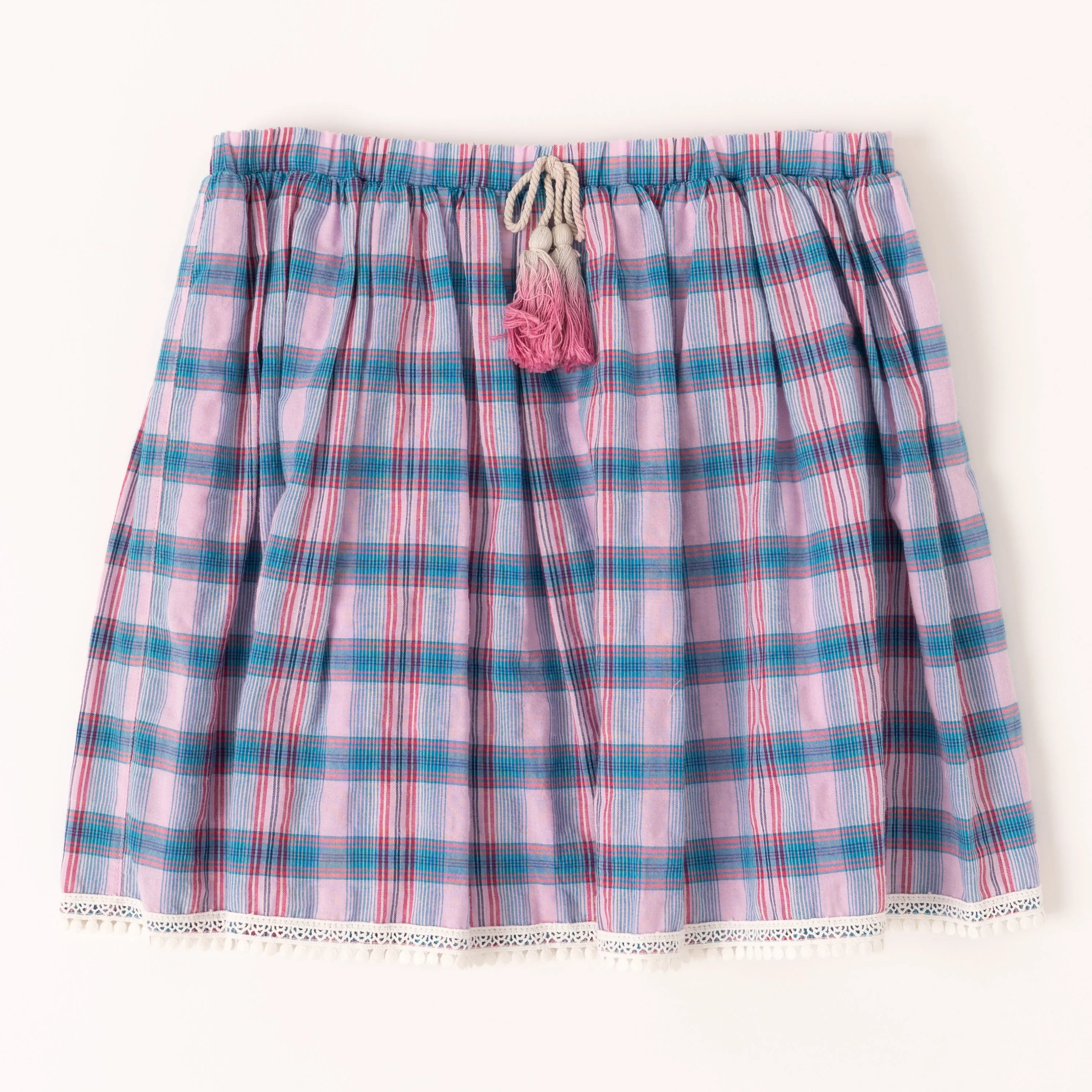 Plaid Tassel Skirt