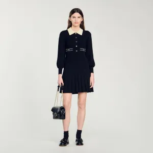 Pleated Knit Dress