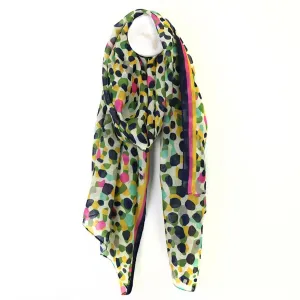 POM One Size Khaki Multi-Colour Camo Print Patterned Scarf