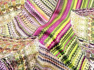 Printed Crepe Fabric - Retro