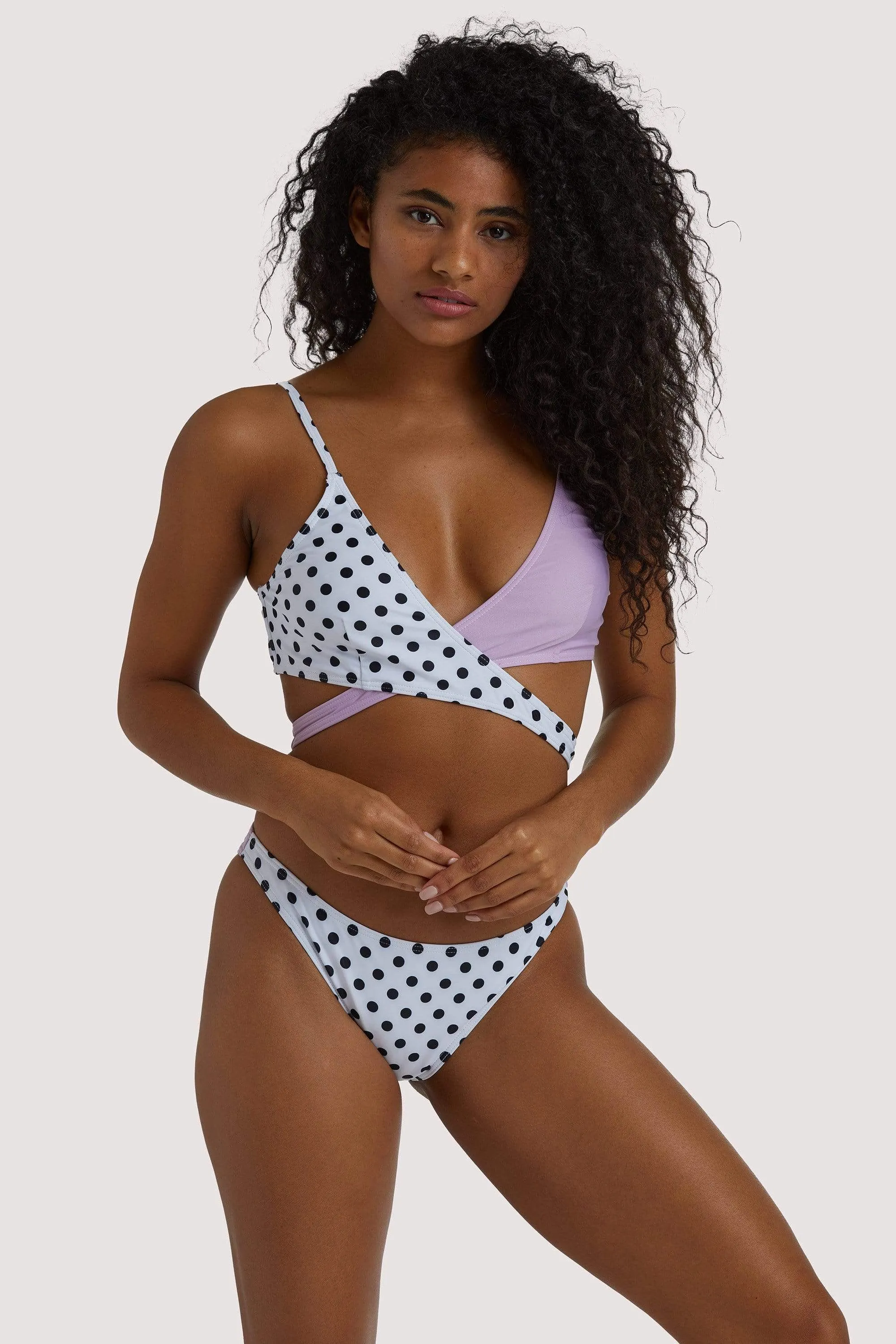 Purple and Polka Dot Brazilian Briefs