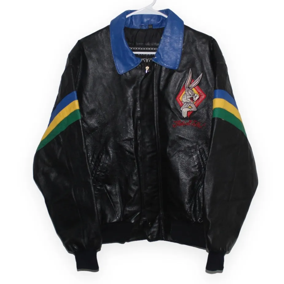 Rare 1997 Warner Bros Looney Tunes Leather Jacket (L)