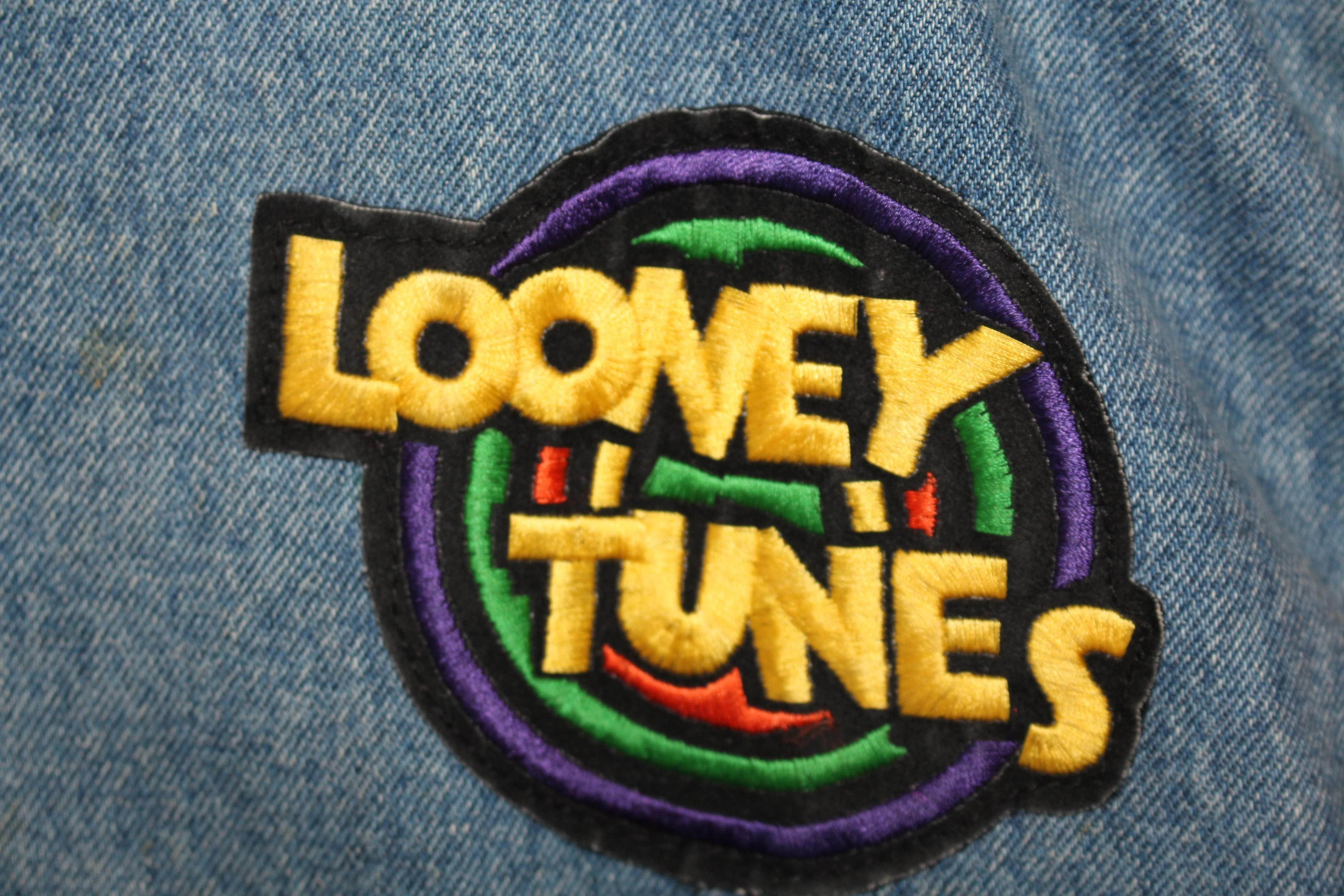 Rare Looney Tunes Leather Denim Jeff Hamilton Jacket (S)