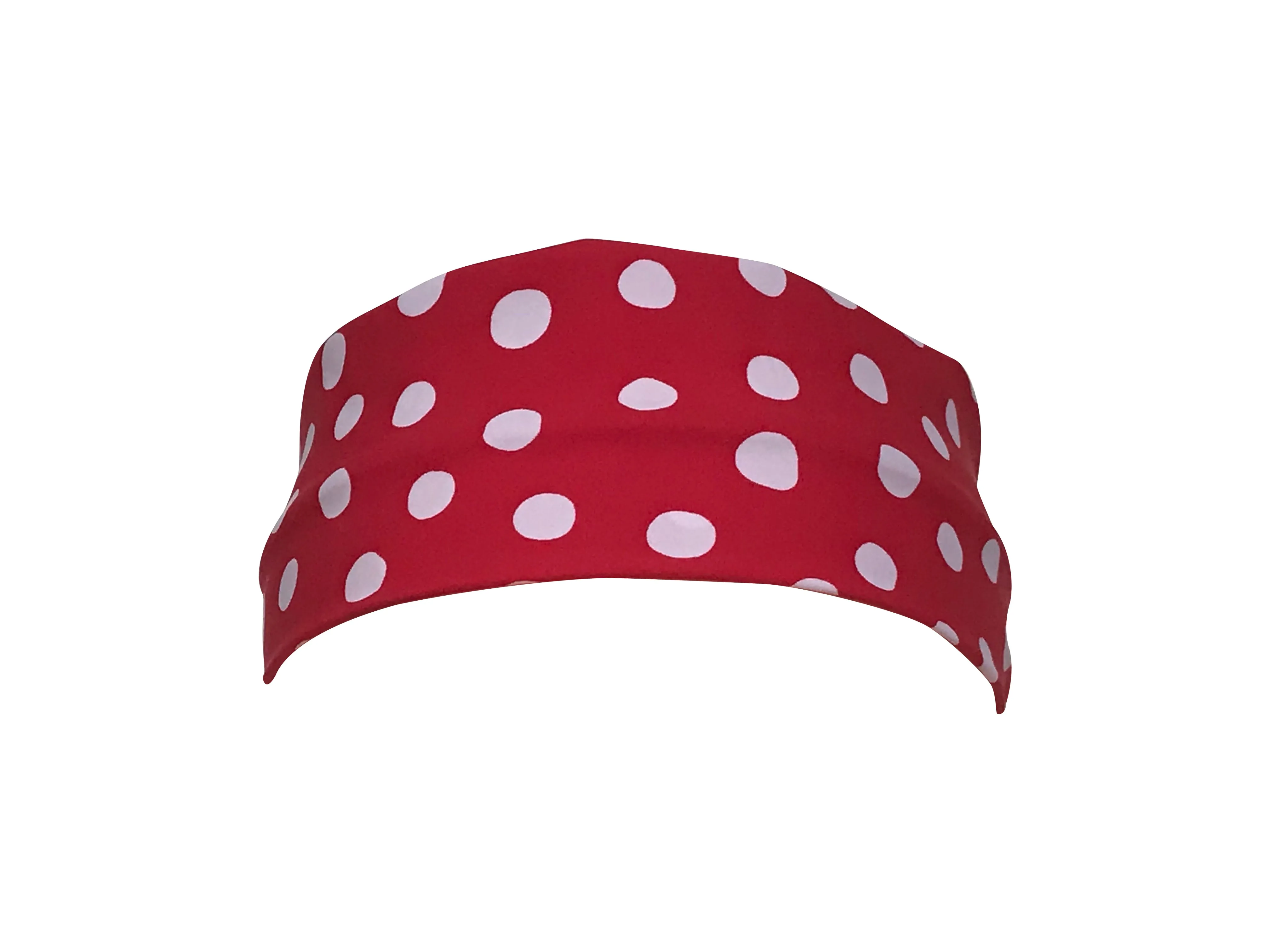 Red and white polka dot sports headband