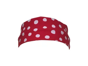 Red and white polka dot sports headband