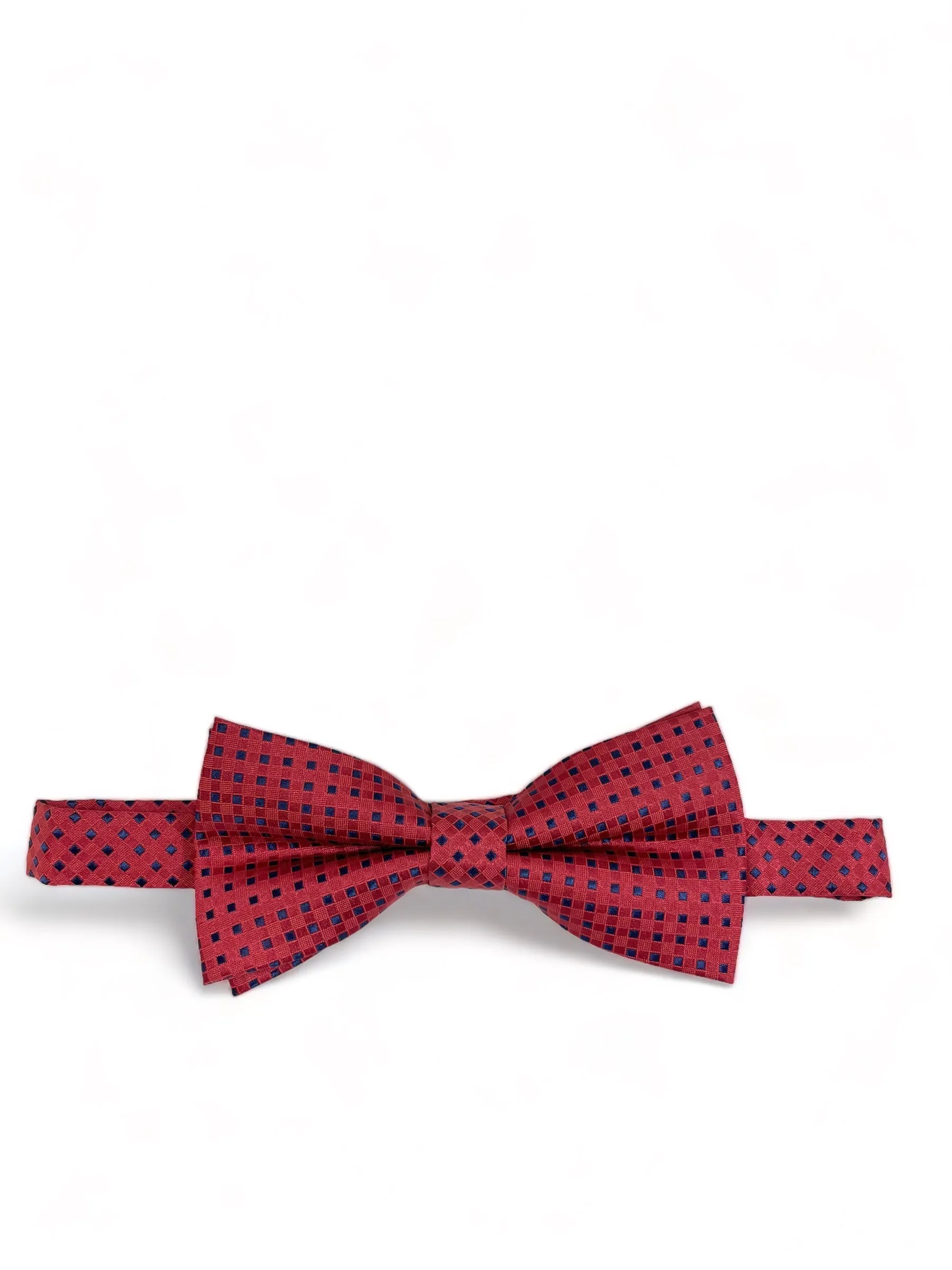 Red Classic Diamond Patterned Bow Tie