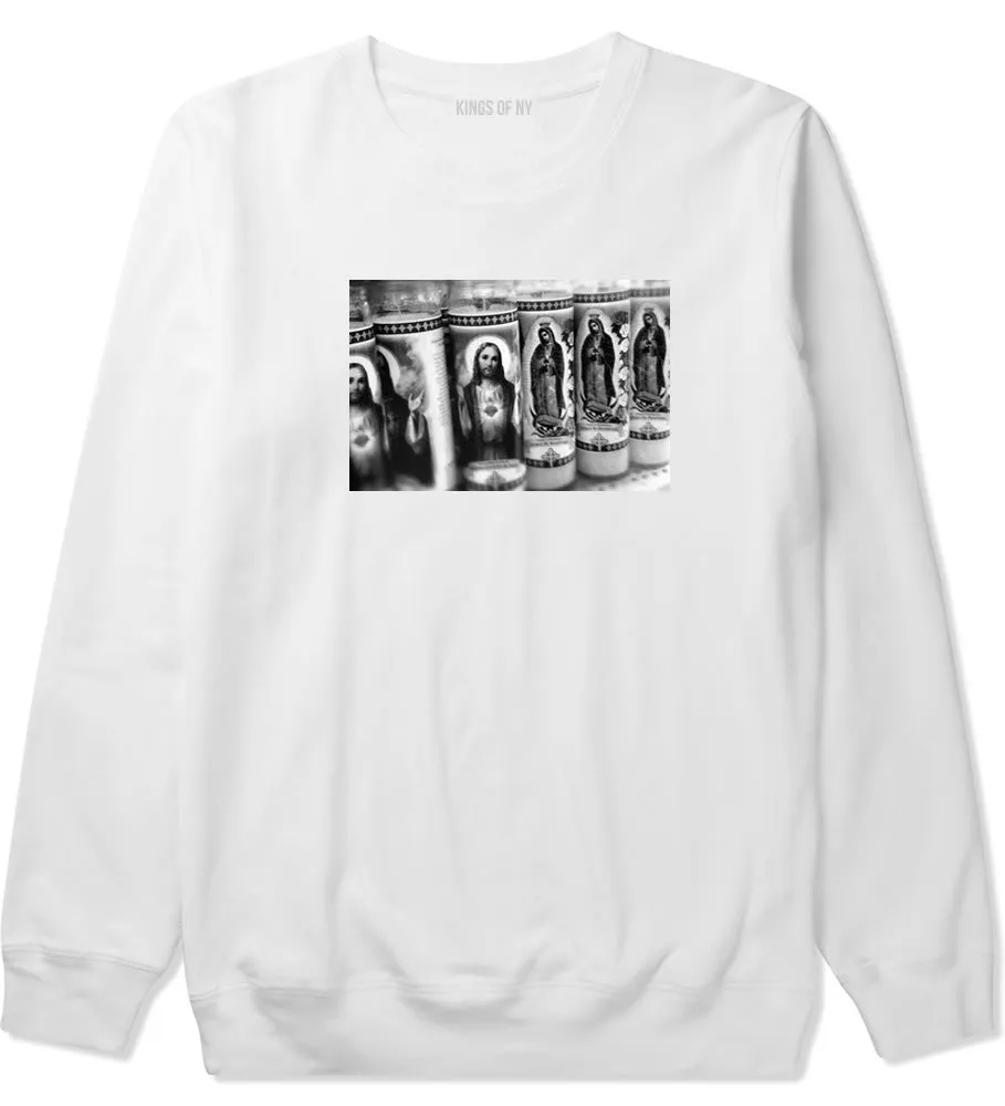 Religious Candles Photography Boys Kids Crewneck Sweatshirt