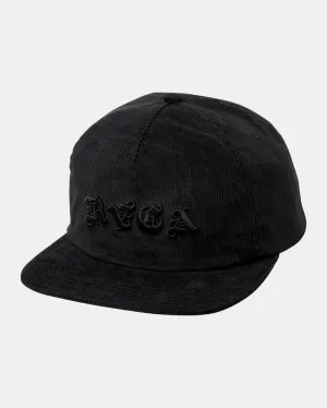 RVCA BENJAMIN JEANJEAN OLD E SNAPBACK HAT - BLACK