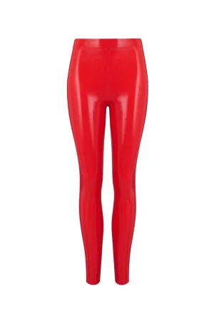 Scarlet Red Latex Leggings