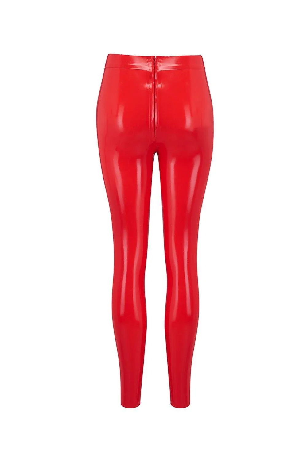 Scarlet Red Latex Leggings