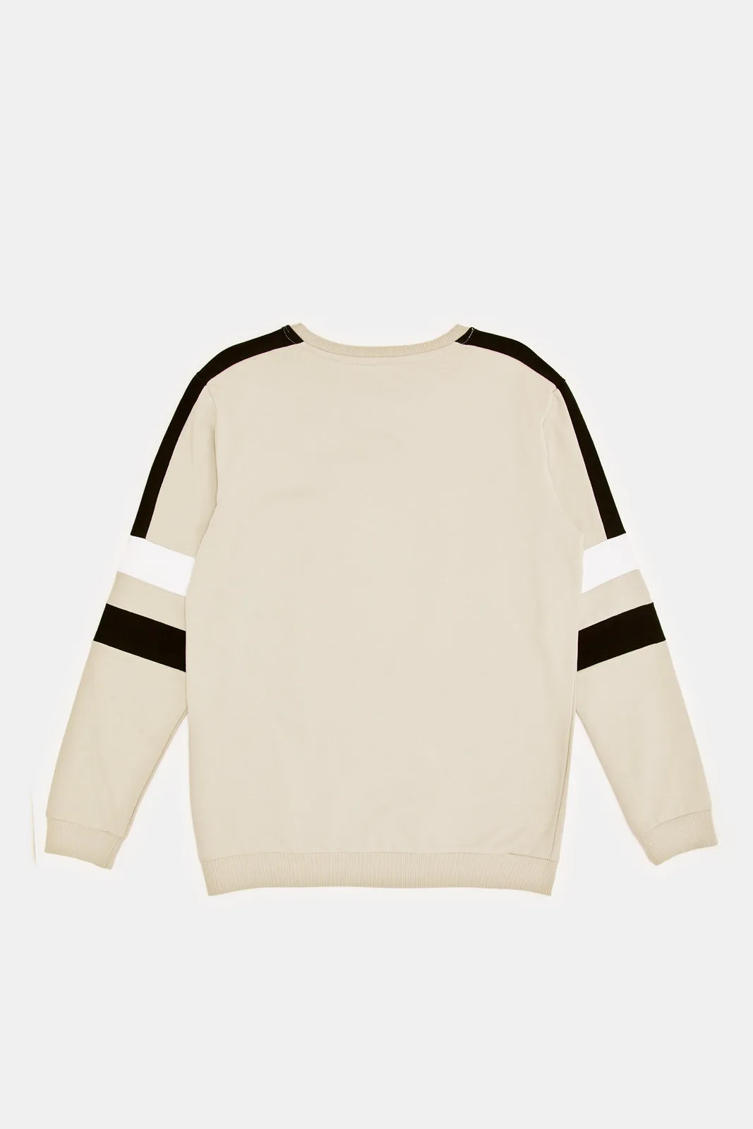 Senior Boys Cream Printed Sweatshirt