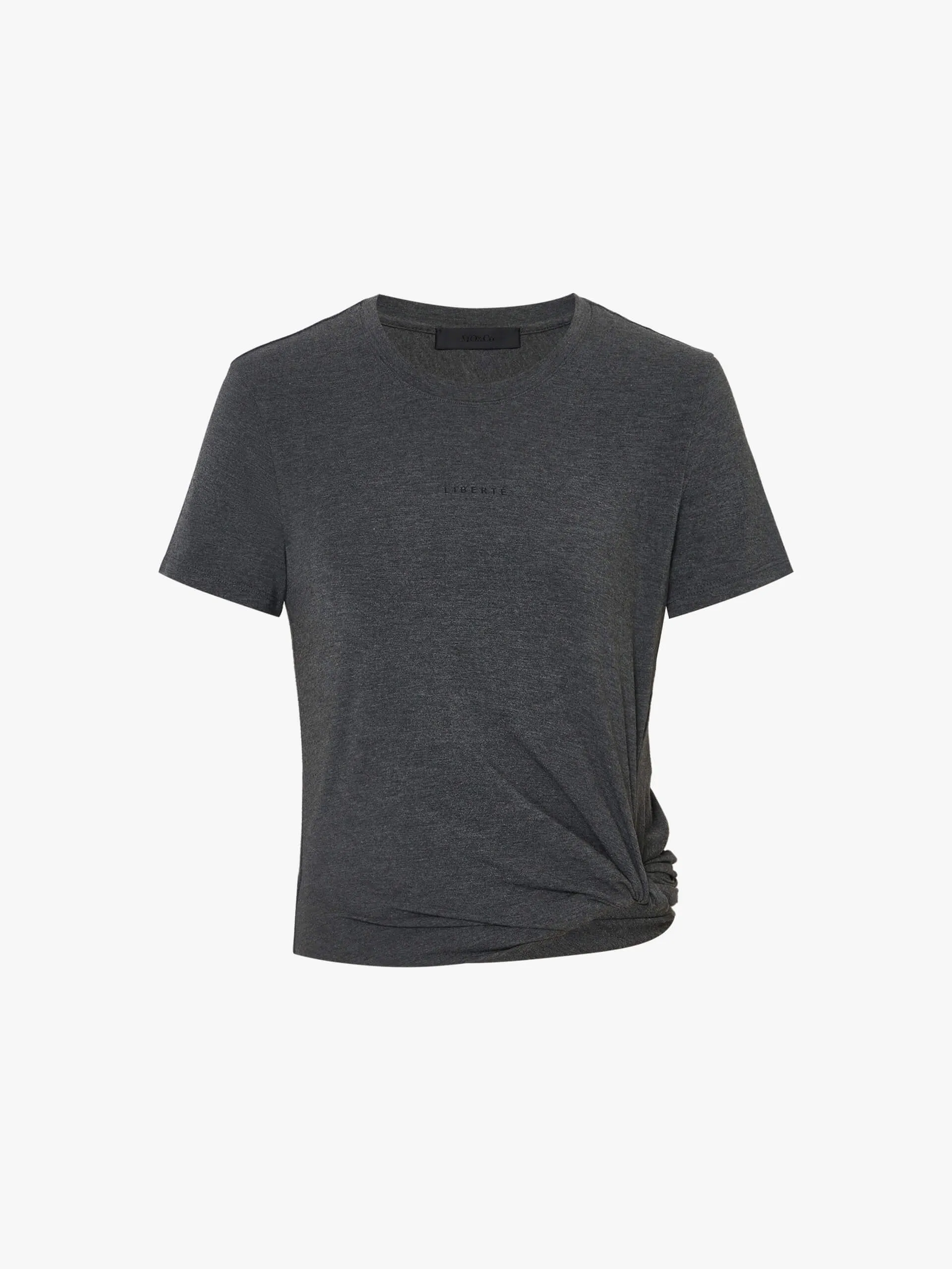 Side Pleated Tie T-shirt