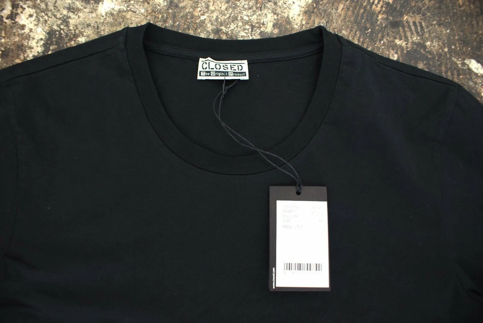 Solid Black Cotton Crewneck T Shirt