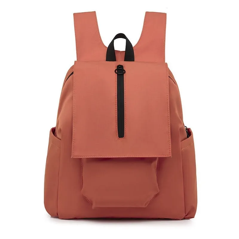 Solid Color Waterproof Backpacks For Female