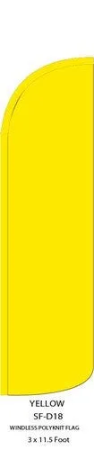 Solid Yellow Swooper Feather Flags Banner Sign