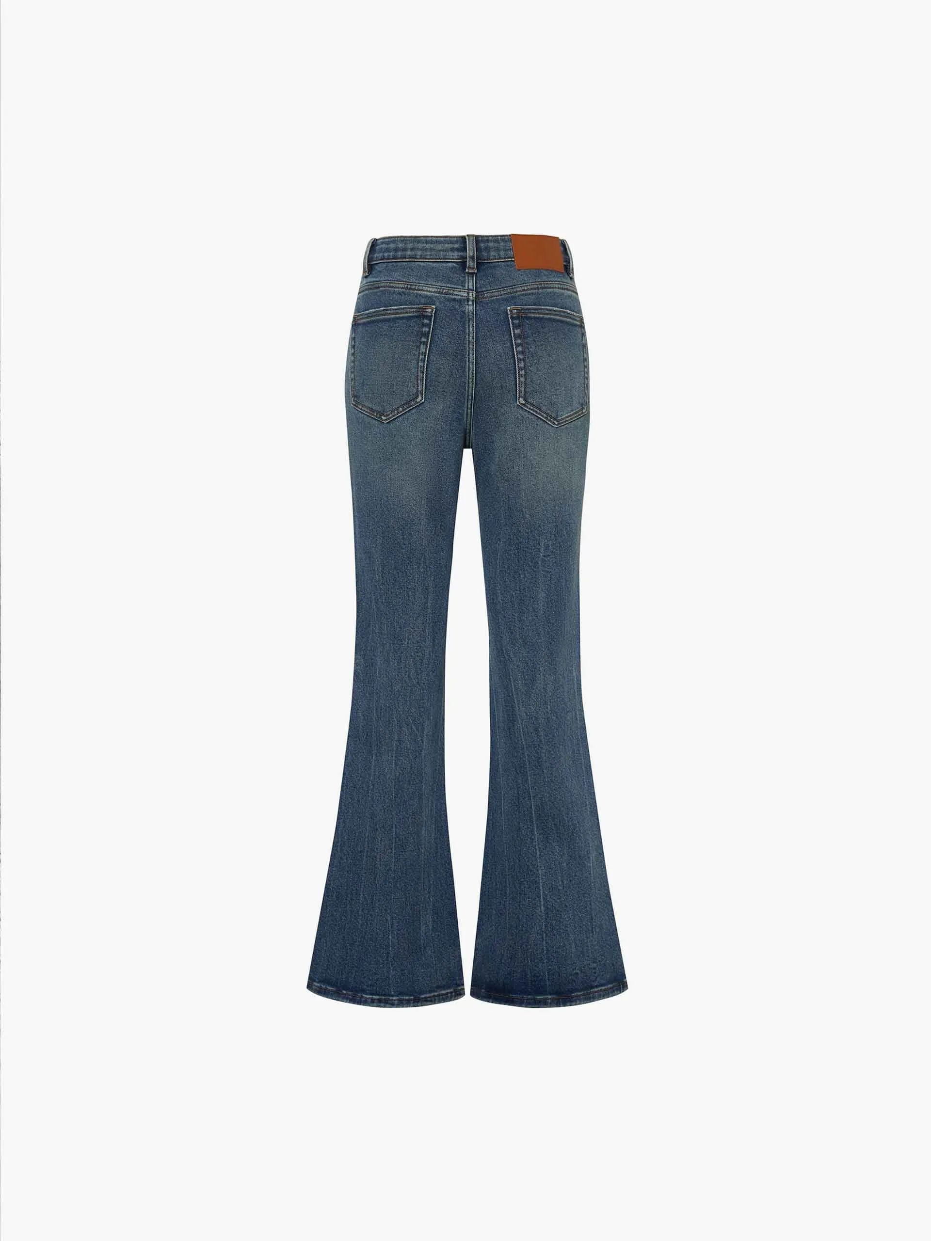 Straight Cotton Blend Jeans