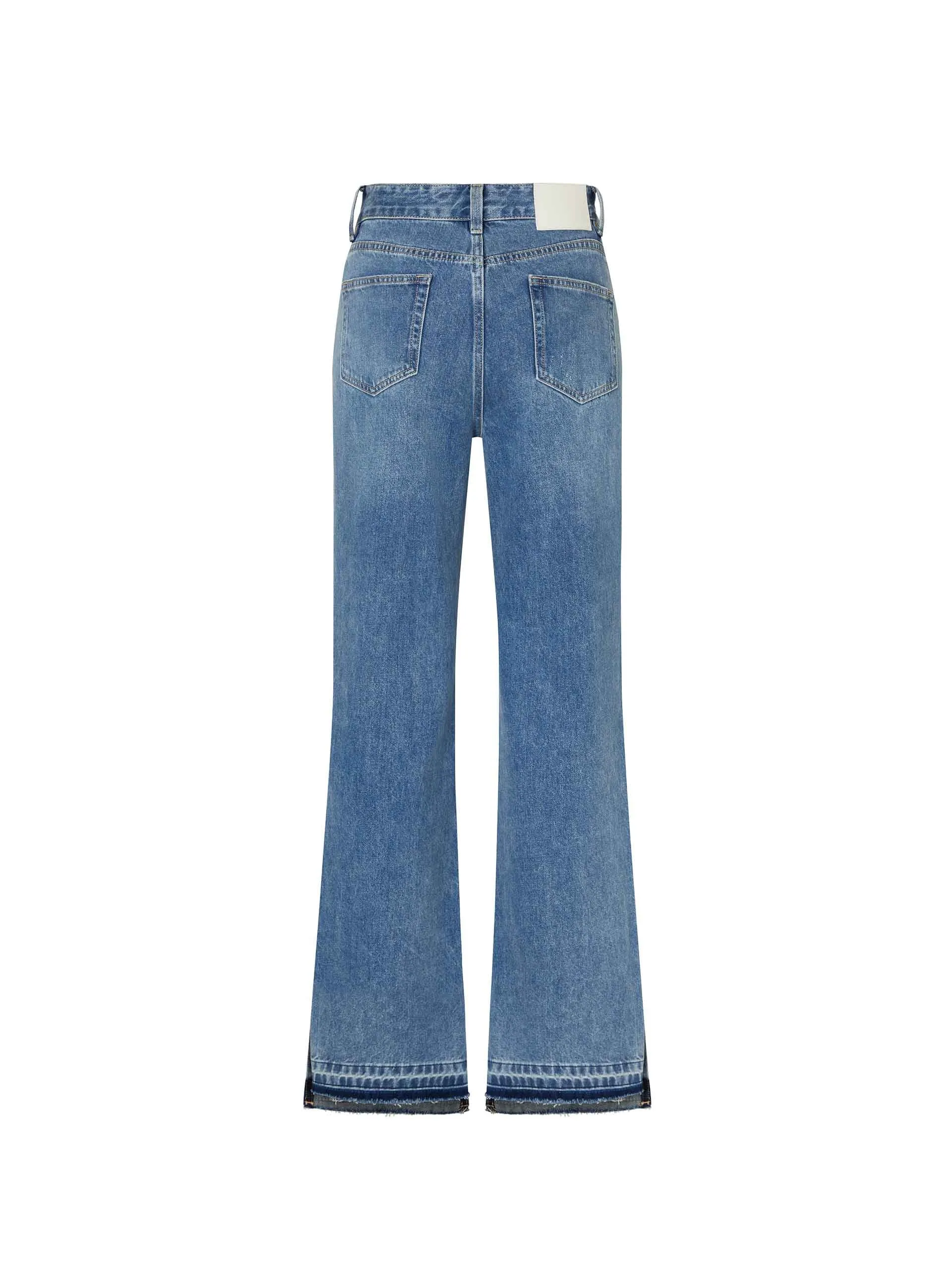 Straight Leg Destroyed Jeans